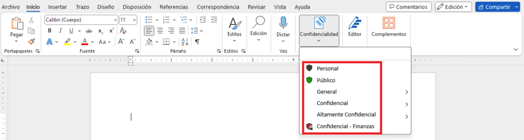 Labels in MIP displayed in Spanish.