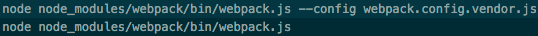 Fig 3. Webpack commands
