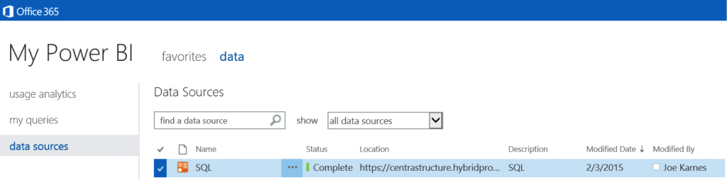 Adding a new data source in Power BI