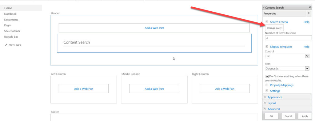 SharePoint Online Classic 2 web part for content search