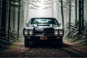 Old fashioned Chevy car.